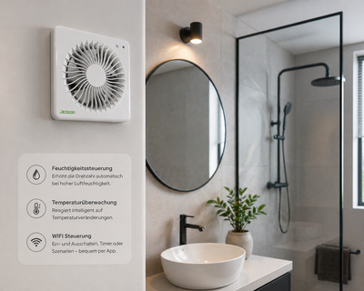 Badezimmerlüfter mit Luftqualitätsüberwachung